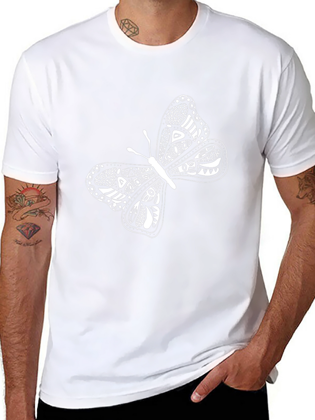 Butterfly Graphic Black T-Shirt - Unique Design
