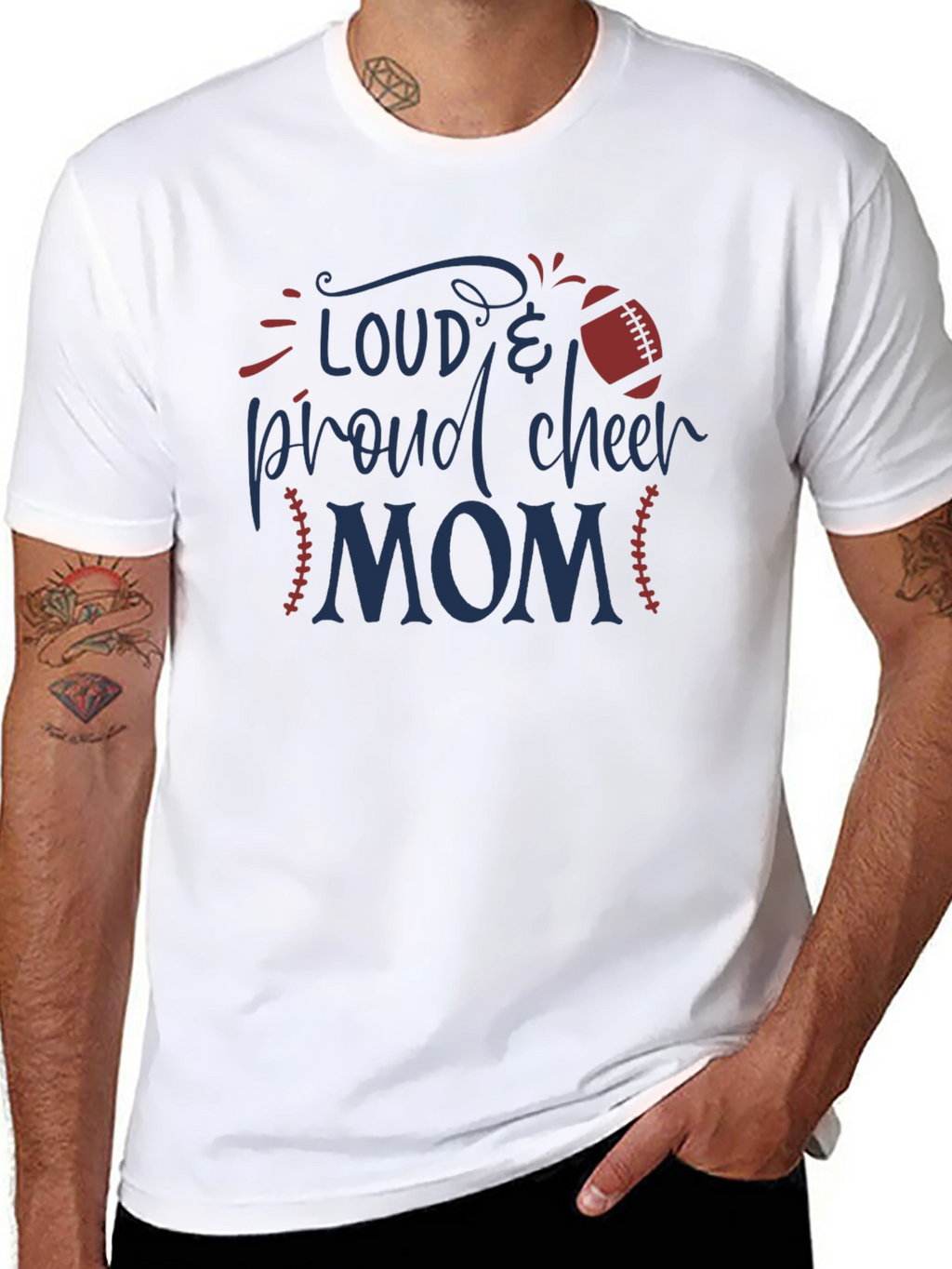 Loud & Proud Cheer Mom Graphic T-Shirt