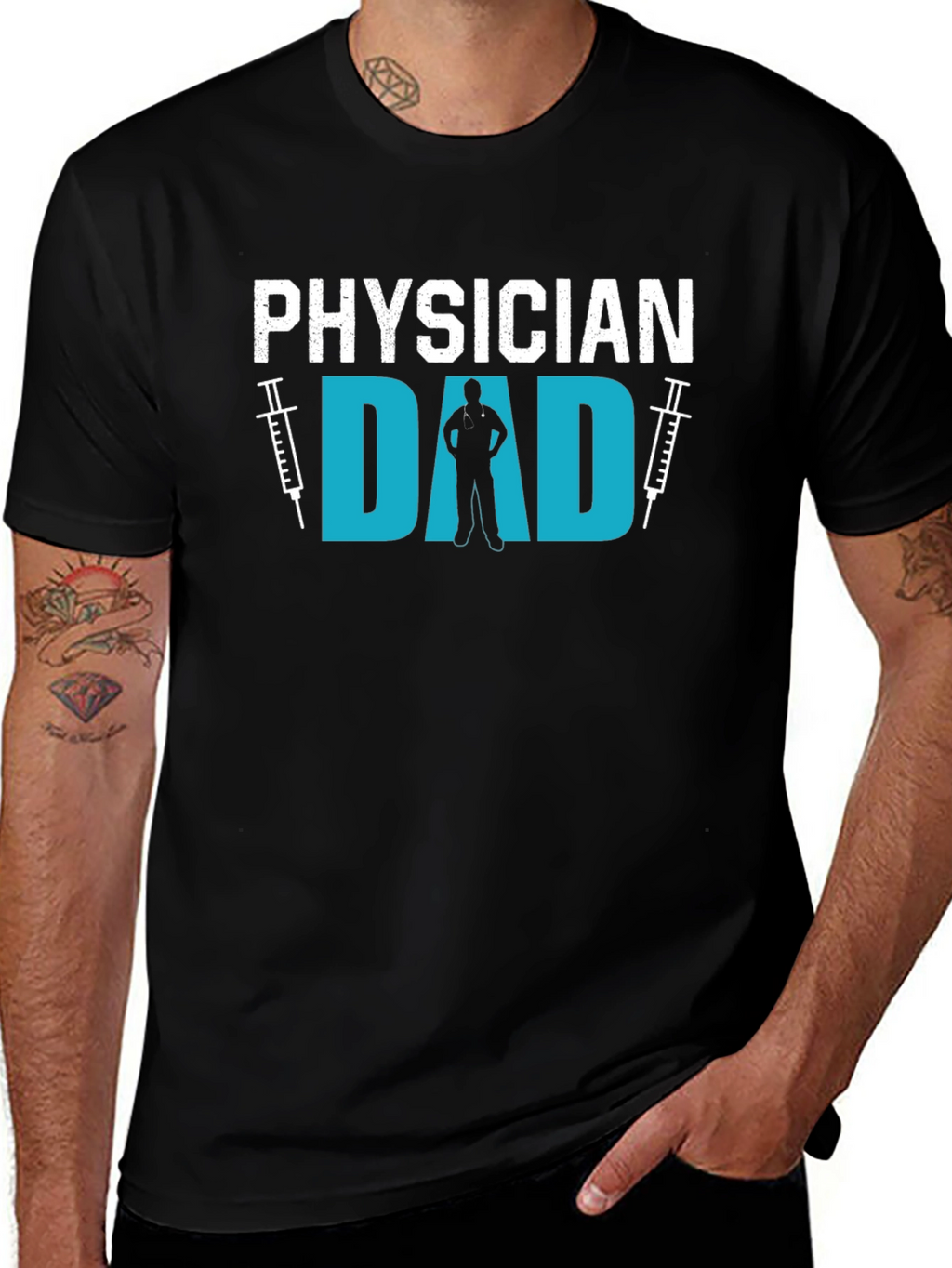 Physician Dad T-Shirt Gift for Doctor Dad