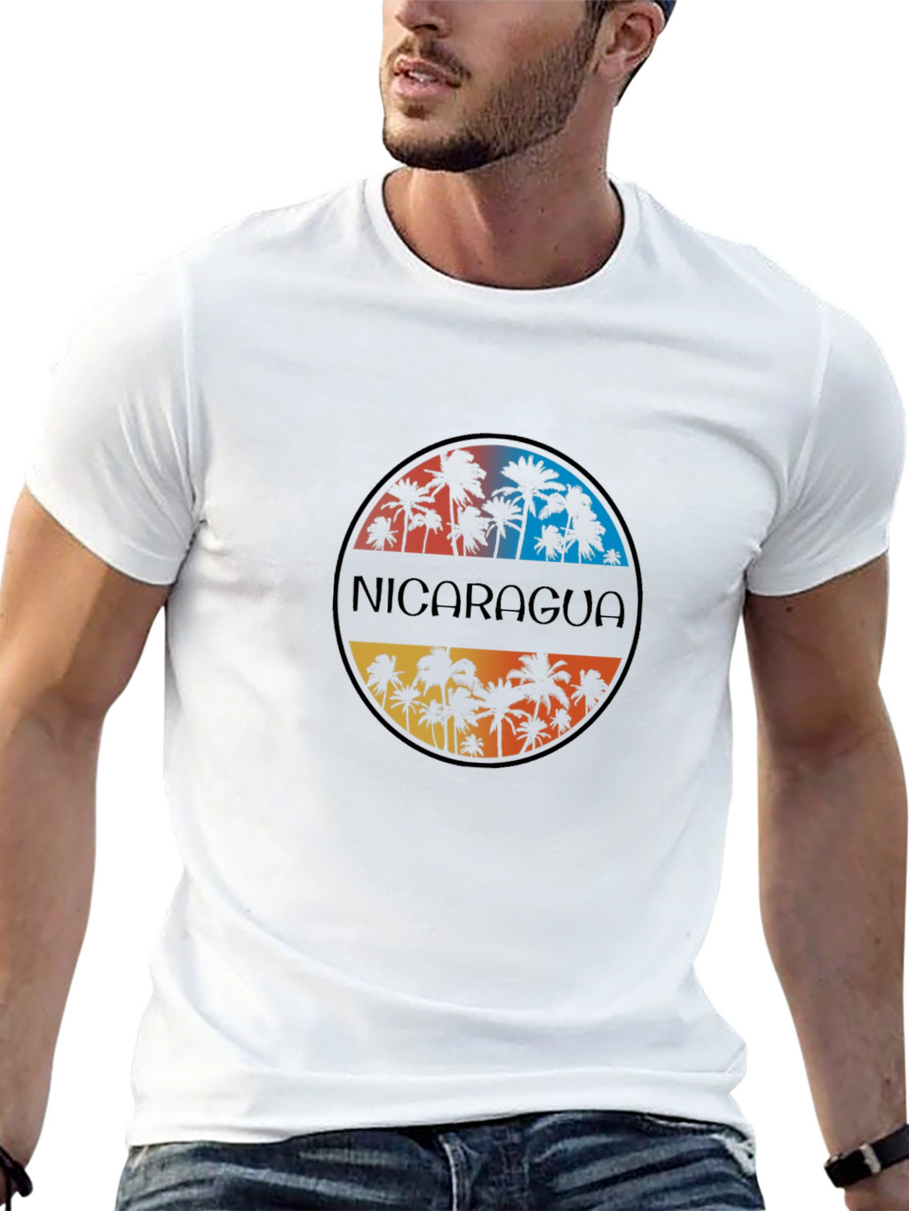 Nicaragua Palm Tree Graphic Tee - Vacation Vibes