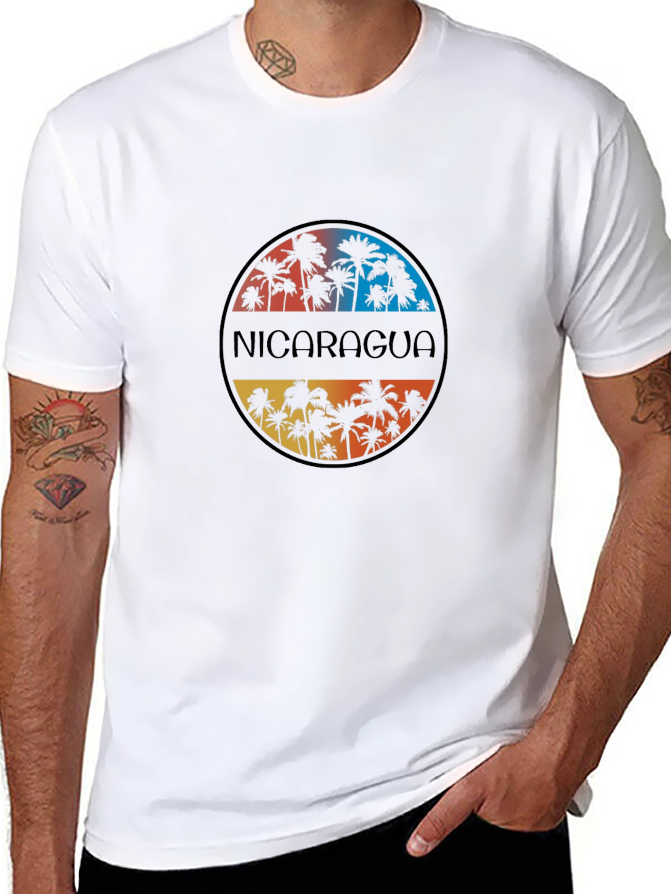 Nicaragua Palm Tree Graphic Tee - Vacation Vibes