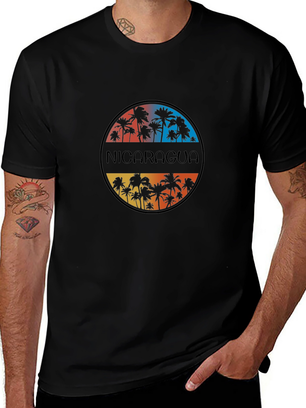 Nicaragua Palm Tree Graphic Tee - Vacation Vibes