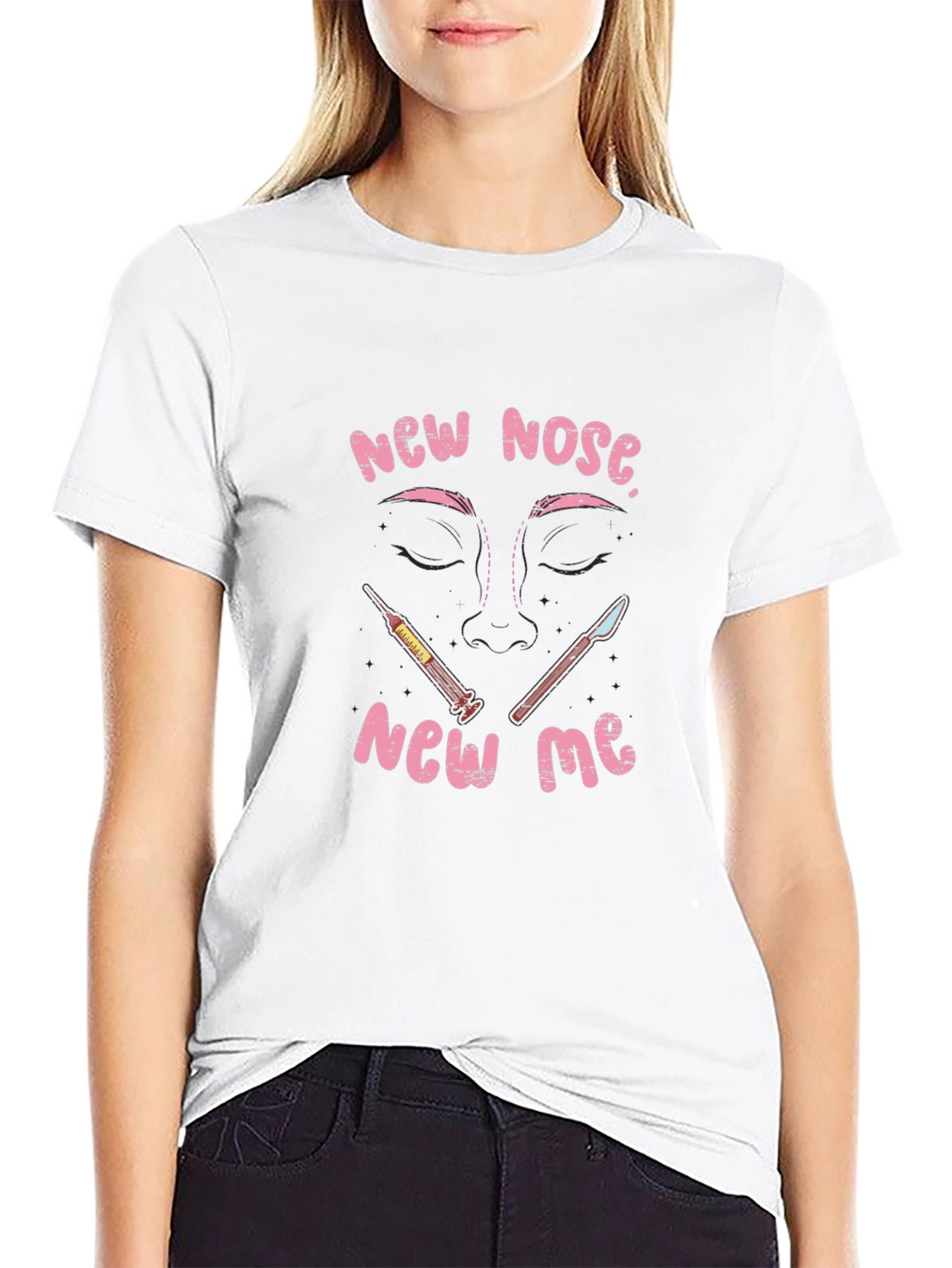 New Nose New Me Graphic Tee - Black