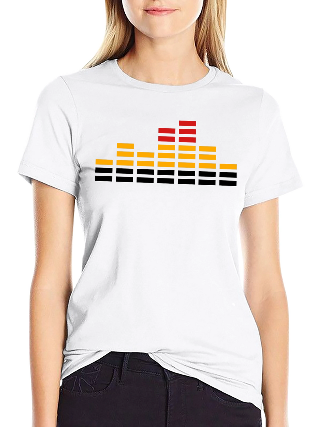 Retro Equalizer Graphic T-Shirt - Black