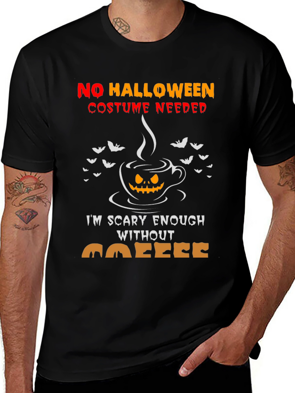 Scary Enough Coffee Halloween Tee