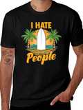 I Hate People T-Shirt: Beach & Surfboard Design