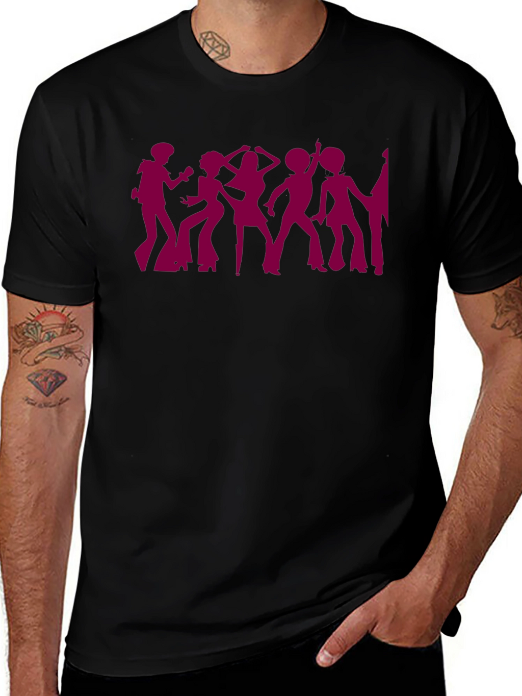 Retro Disco Dancer Silhouette T-Shirt