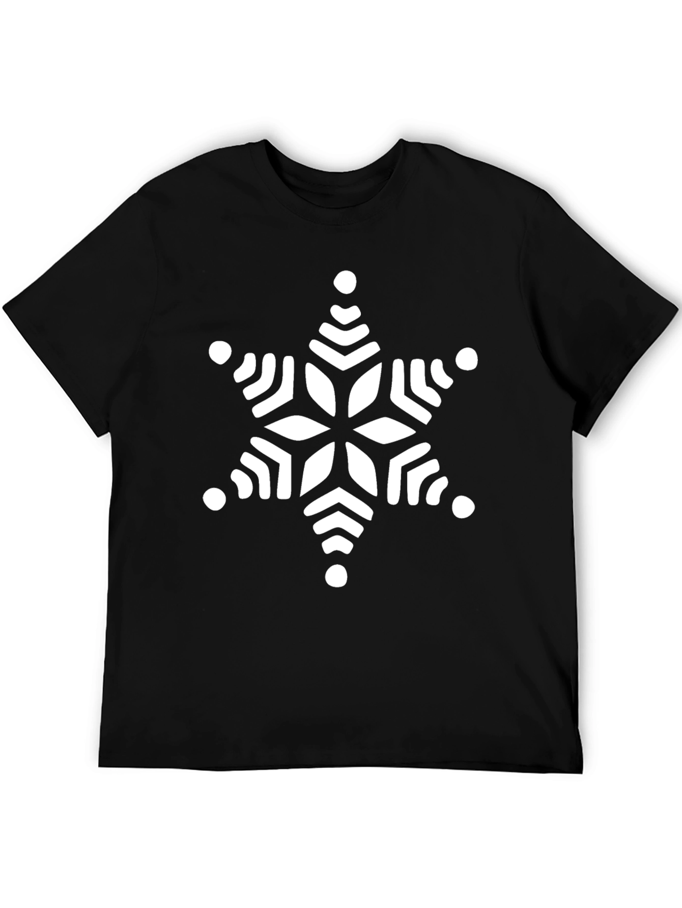 Snowflake Graphic Tee - Stylish Black T-Shirt