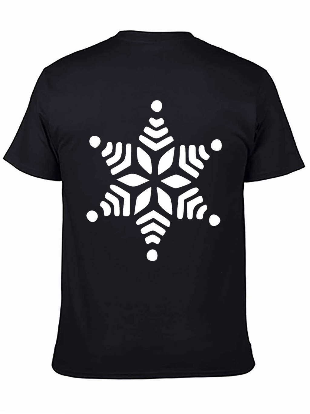 Snowflake Graphic Tee - Stylish Black T-Shirt