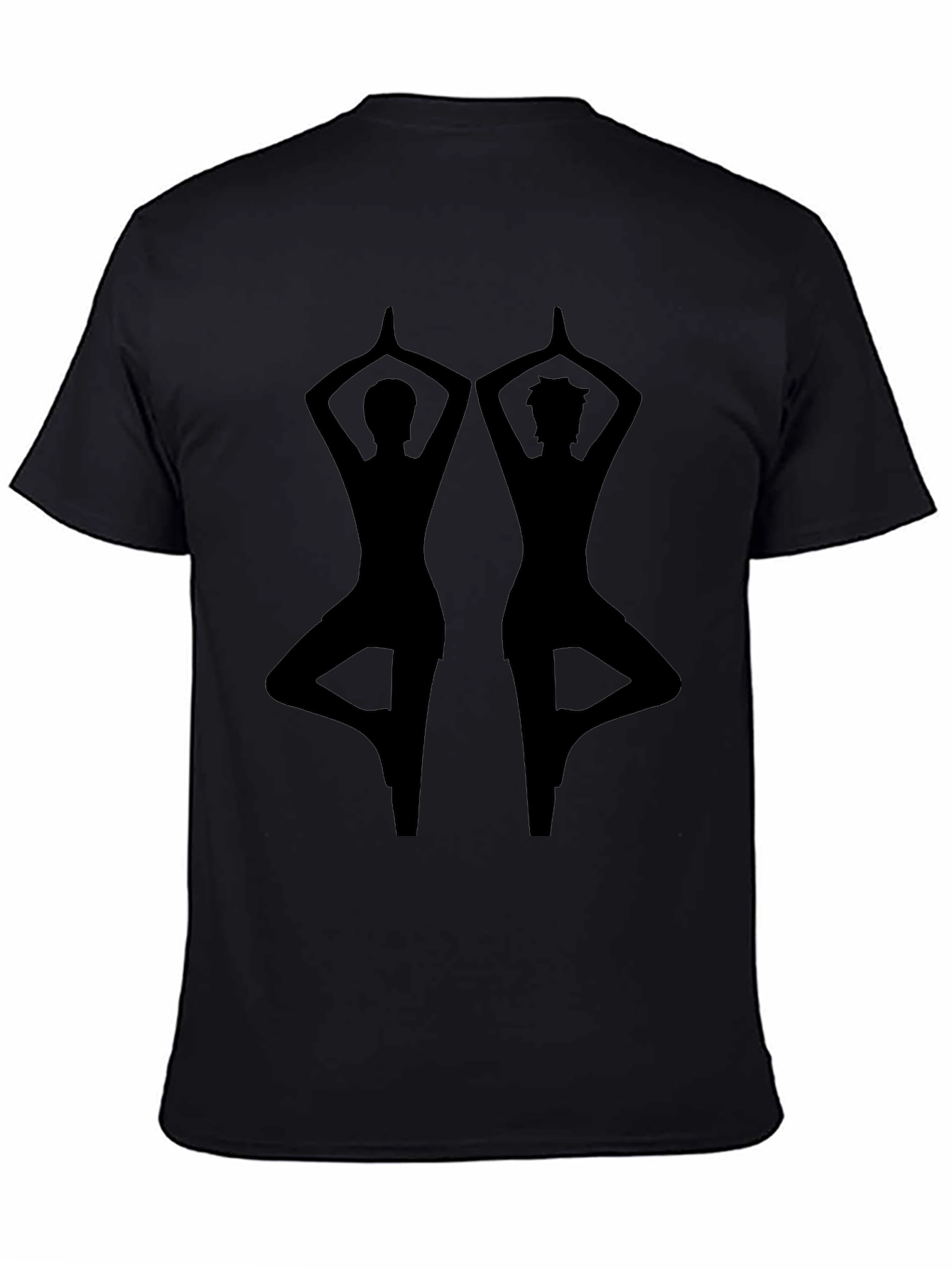 Yoga Silhouette Tee - Unisex Black T-Shirt