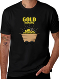 Gold Mining Graphic T-Shirt - Black