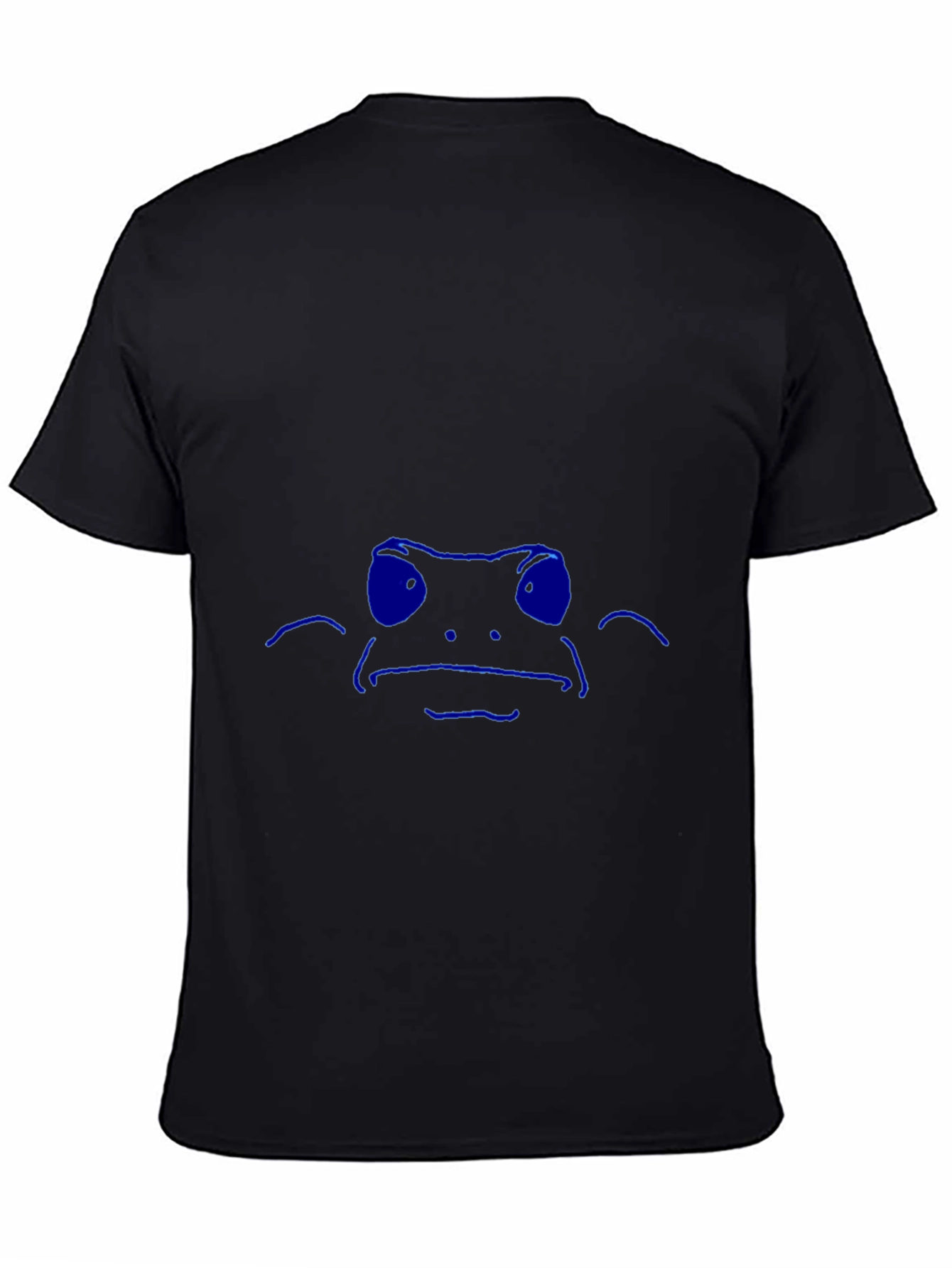 Cool Blue Frog Graphic Black T-Shirt