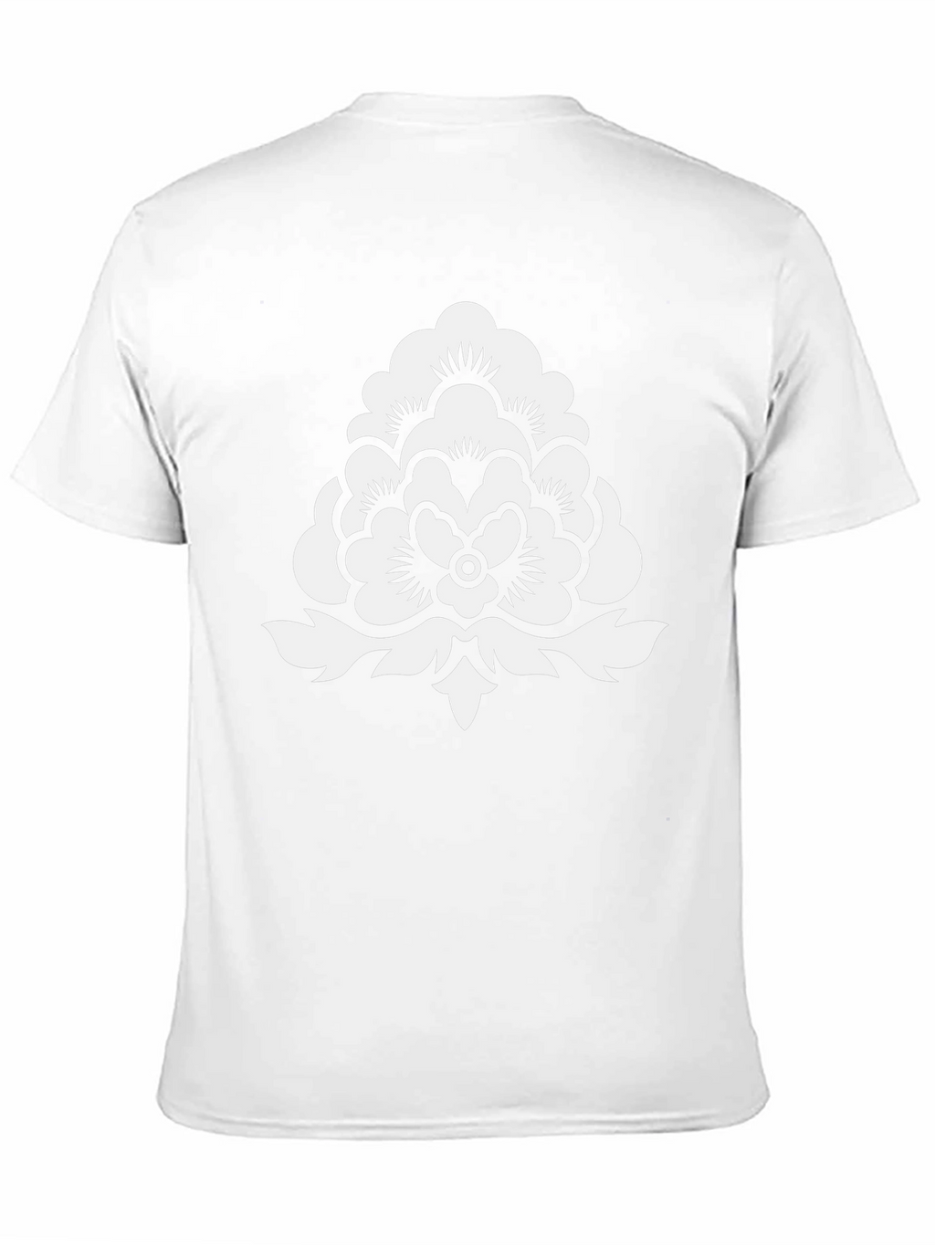 Stylish Black T-Shirt with White Floral Design