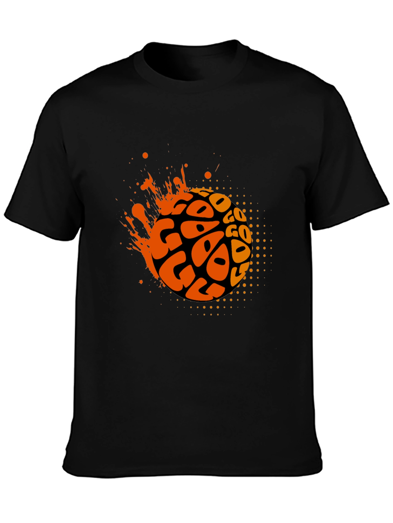 Stylish Black GO Graphic Tee for Men