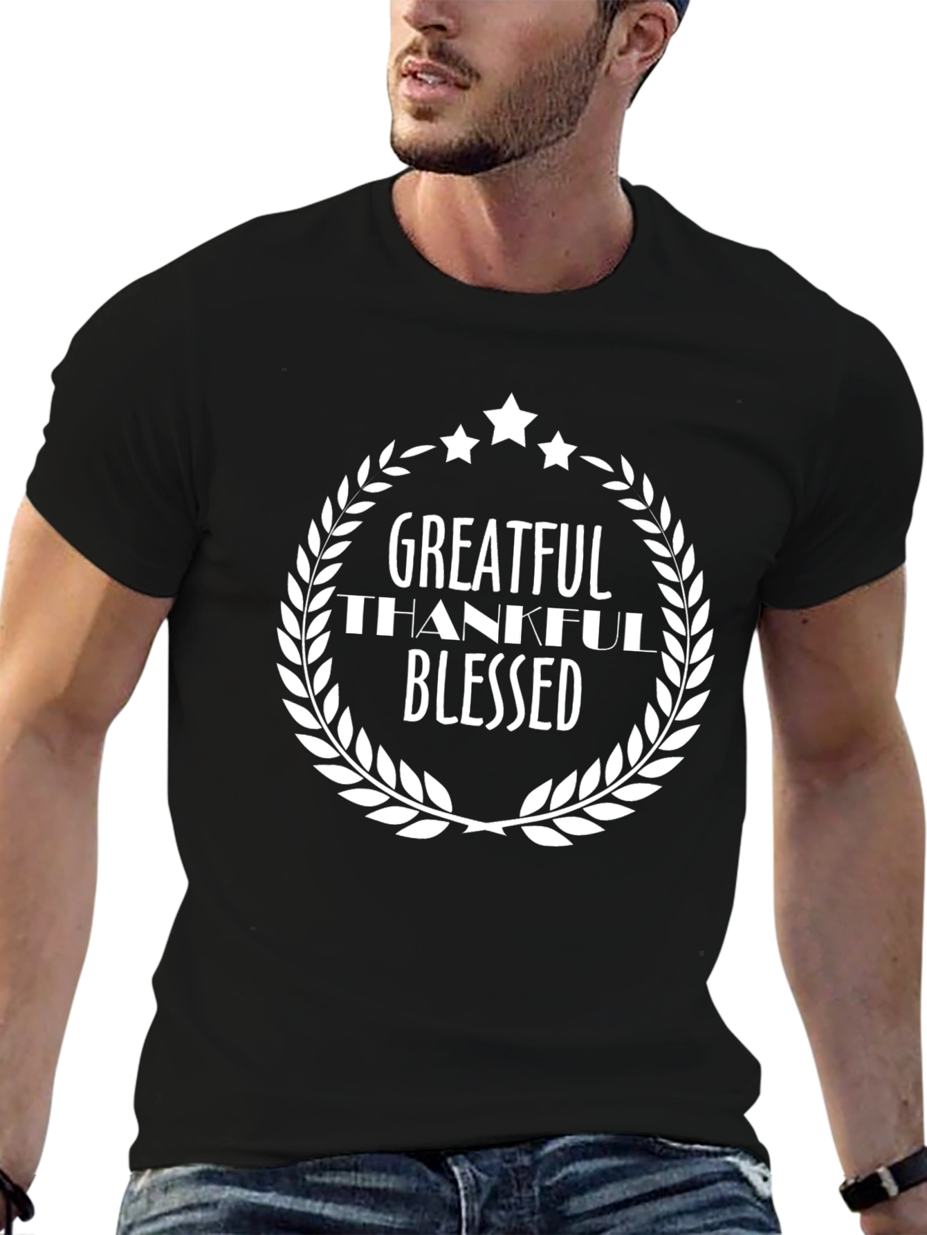 Grateful Thankful Blessed Graphic T-Shirt