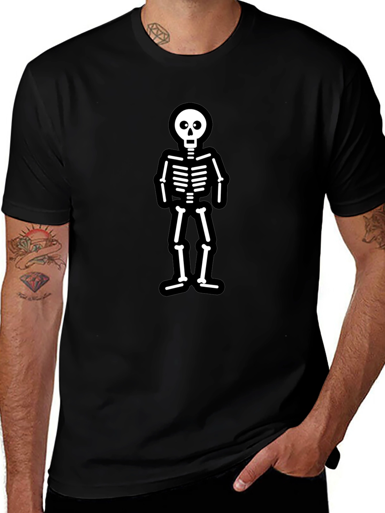 Skeleton Graphic Black T-Shirt