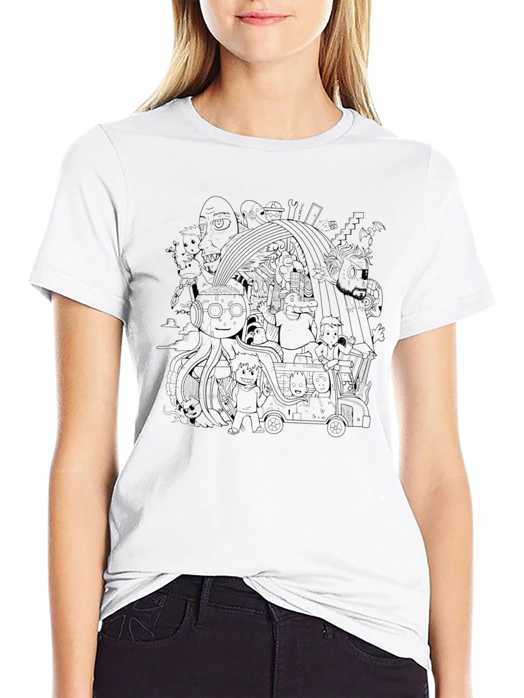 Doodle Graphic Print T-Shirt