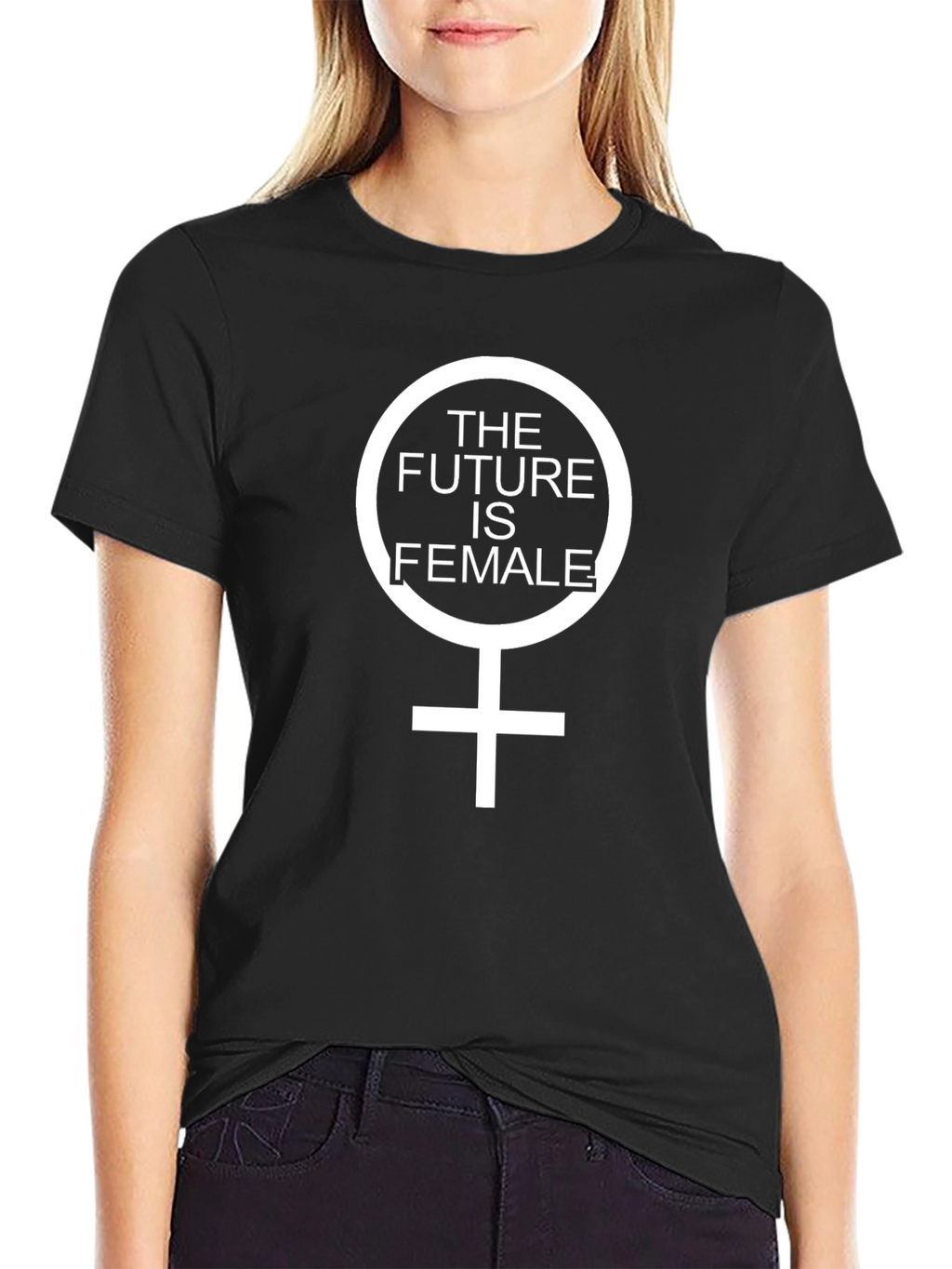 The Future is Female Graphic Tee - Black