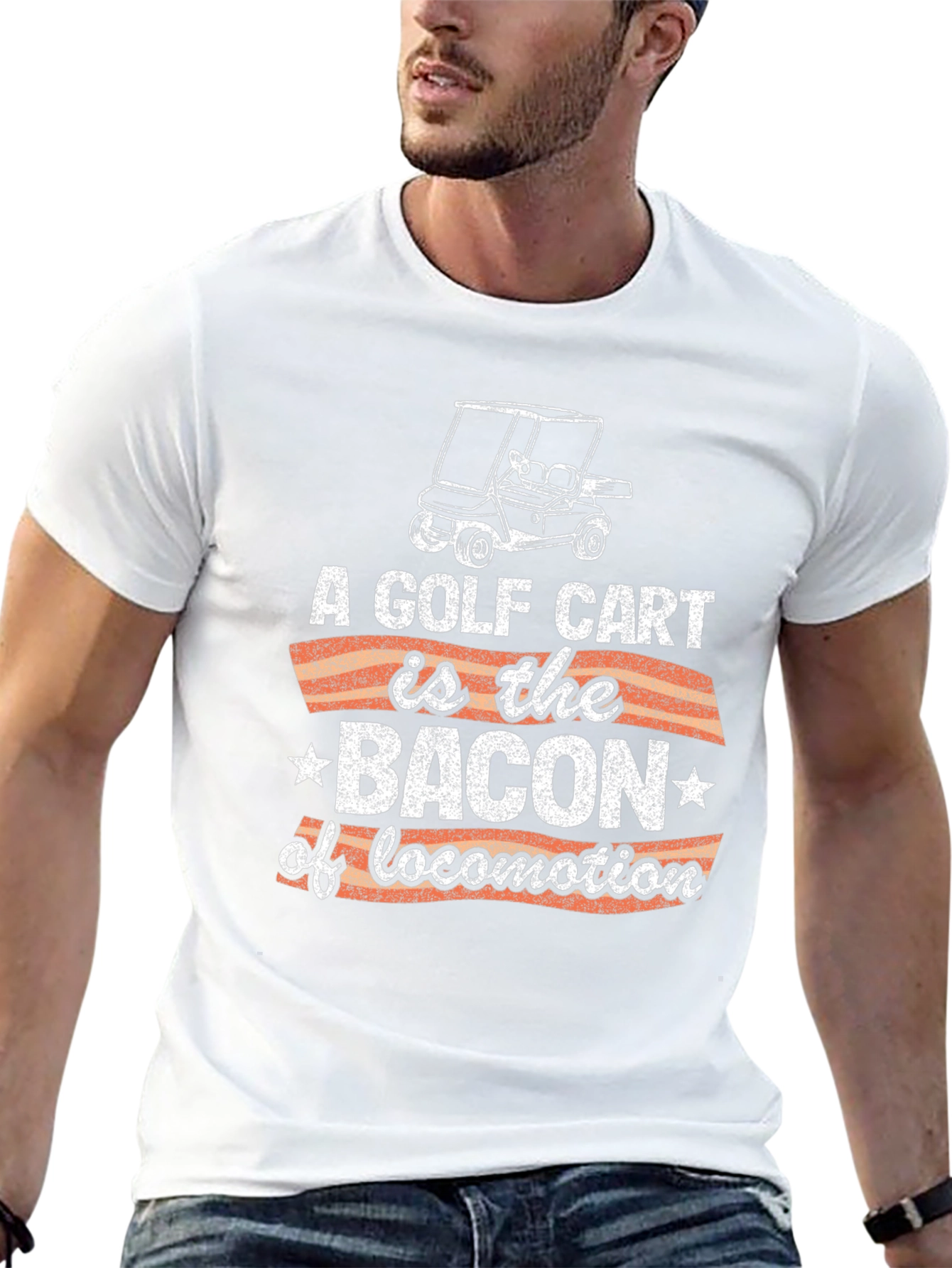 Golf Cart Bacon of Locomotion Graphic Tee