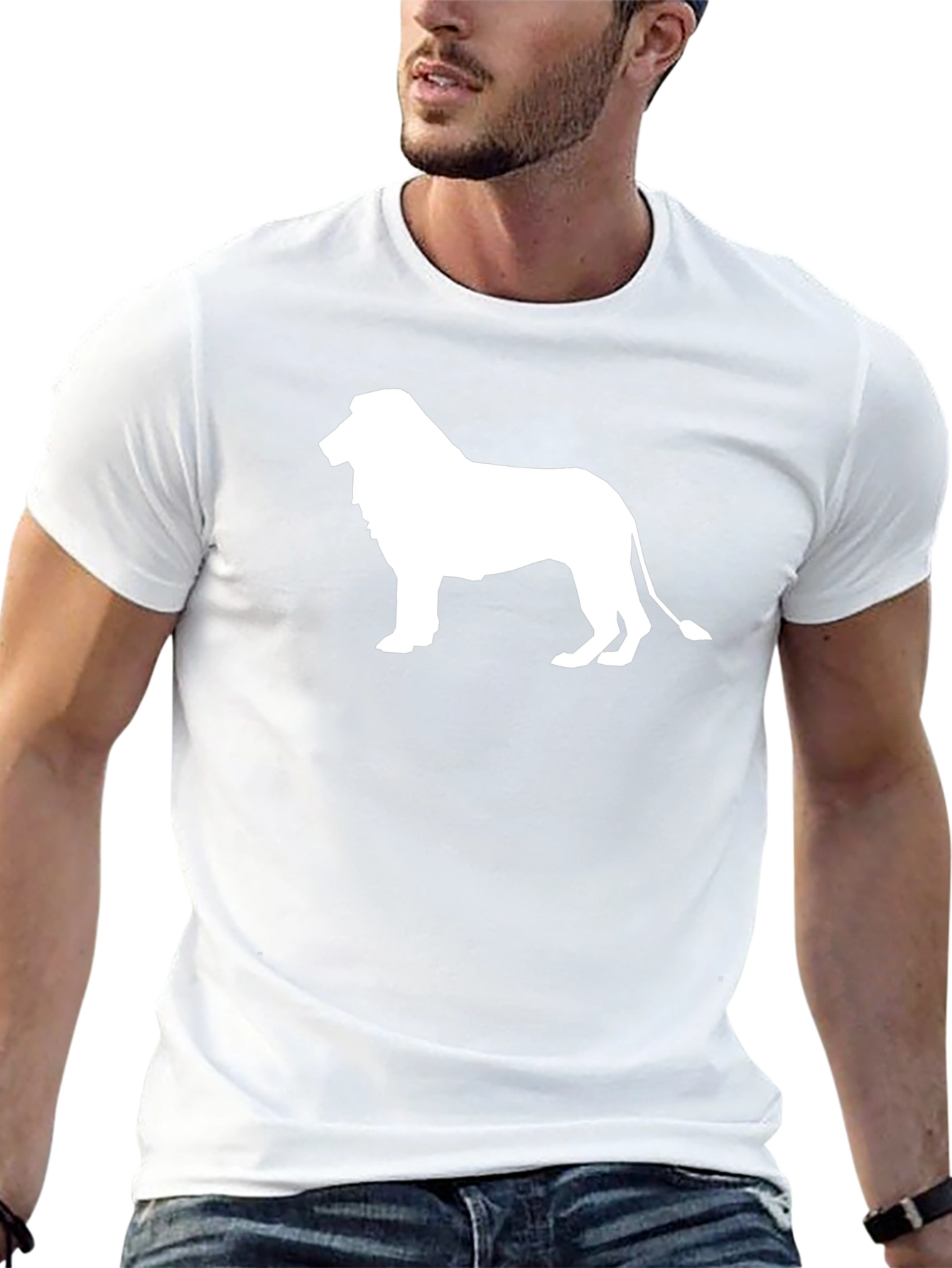 Lion Silhouette Black T-Shirt