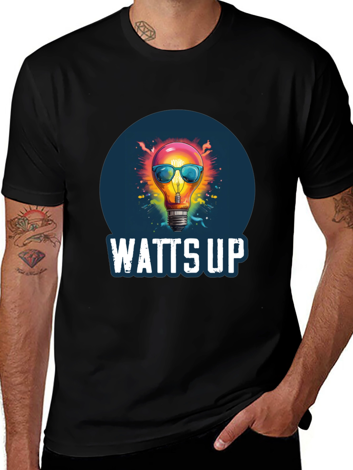 Watts Up Graphic Tee - Funny Lightbulb T-Shirt
