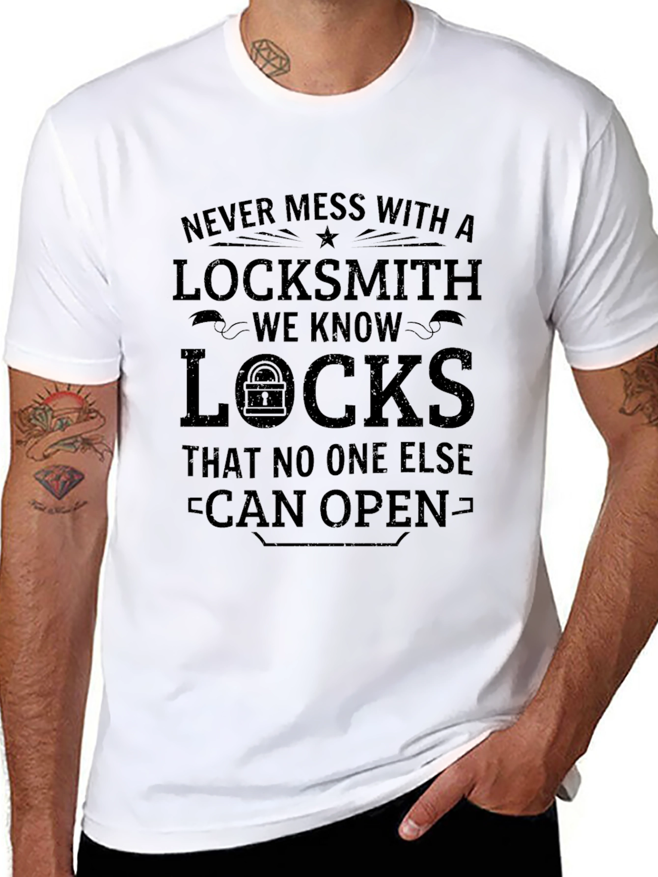 Locksmith Graphic Tee - Never Mess With A Locksmith