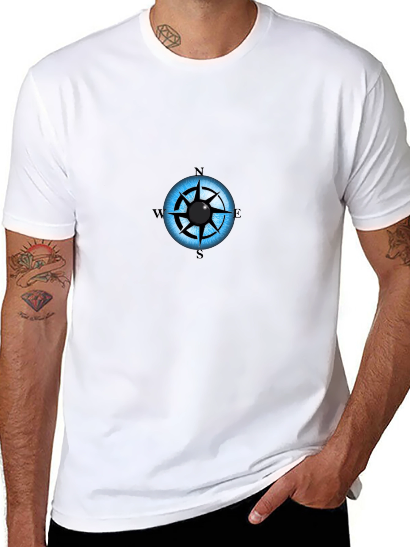 Eye Compass Graphic Black T-Shirt