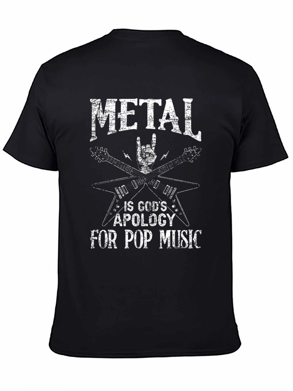 Metal Is Gods Apology T-Shirt Rock Music Tee