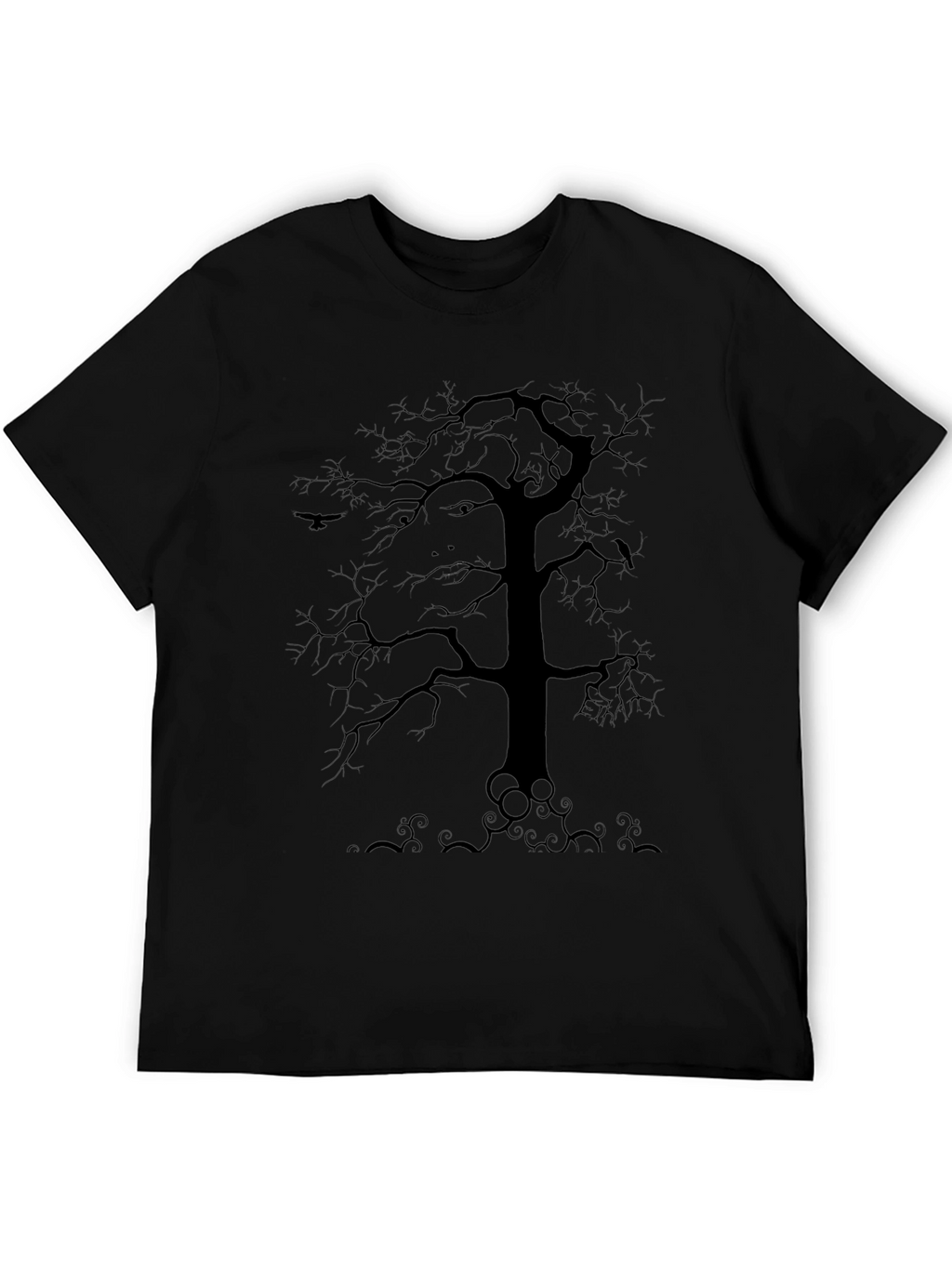 Mystic Tree Mens Black Graphic Tee