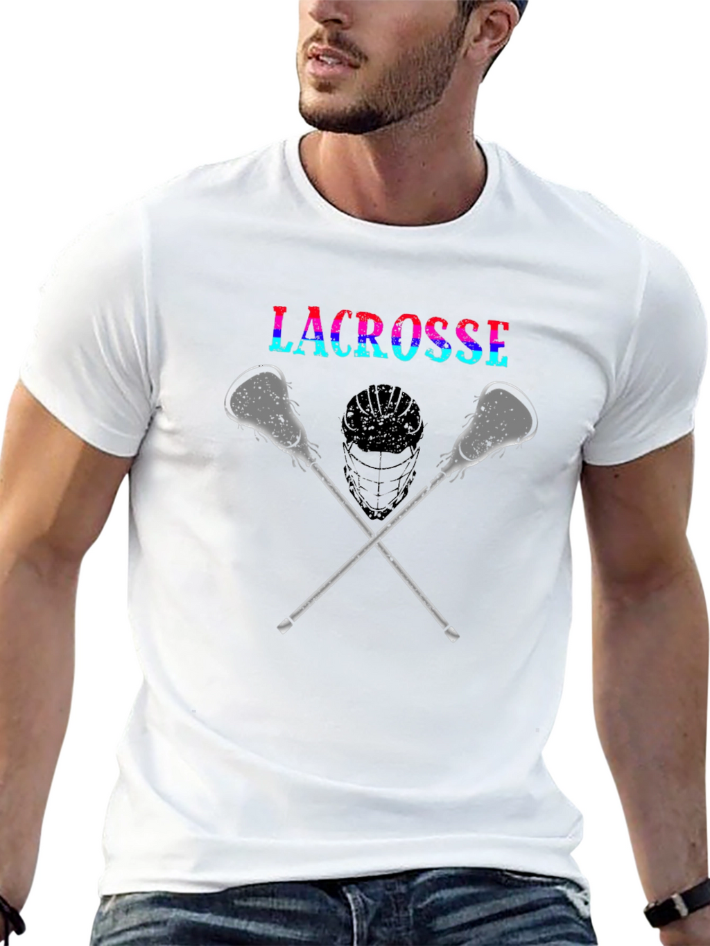 Lacrosse Graphic Tee - Sporty Black T-Shirt