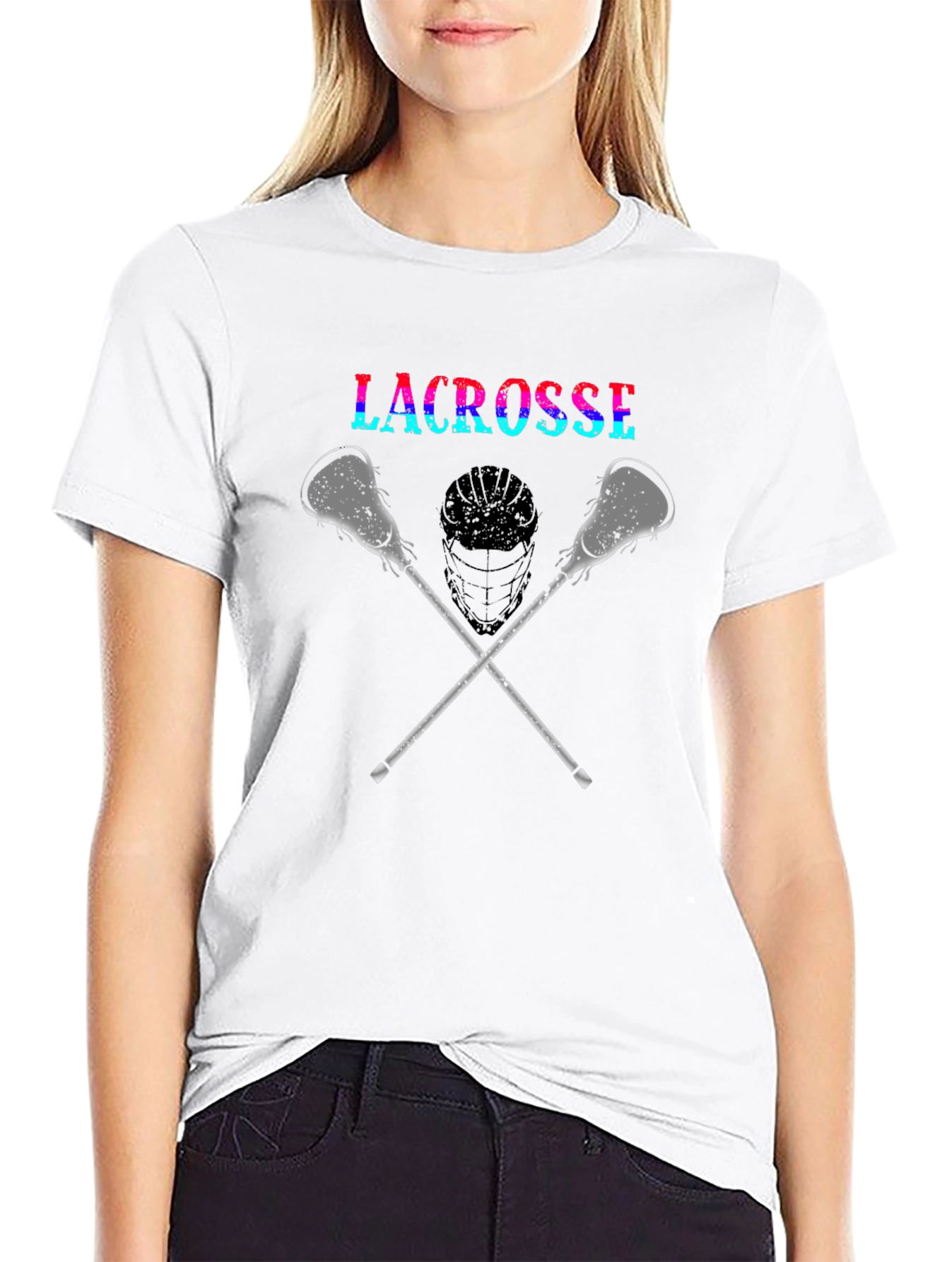Lacrosse Graphic Tee - Sporty Black T-Shirt