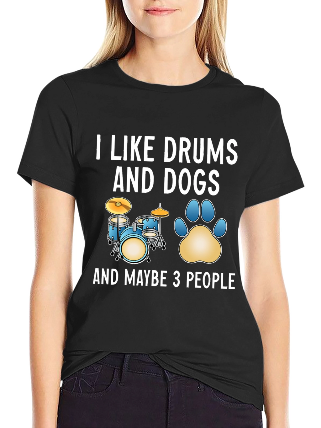 I Like Drums and Dogs Graphic T-Shirt