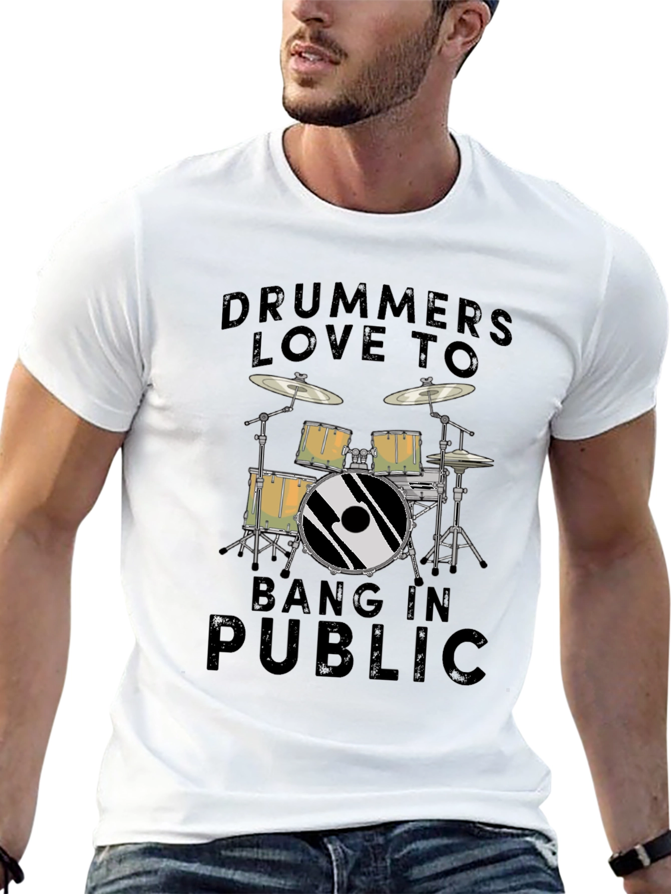 Drummers Love To Bang In Public T-Shirt - Black
