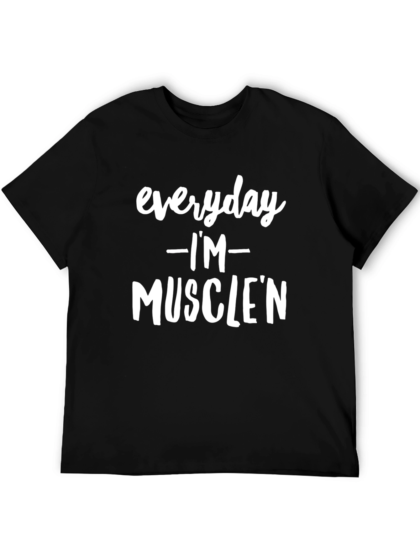Everyday Im Musclen Black Graphic Tee