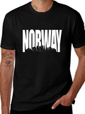 Norway Skyline Black T-Shirt