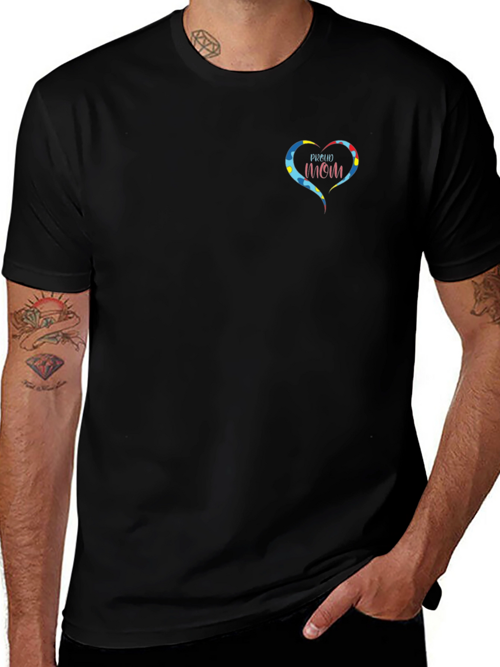 Proud Autism Mom Heart T-Shirt