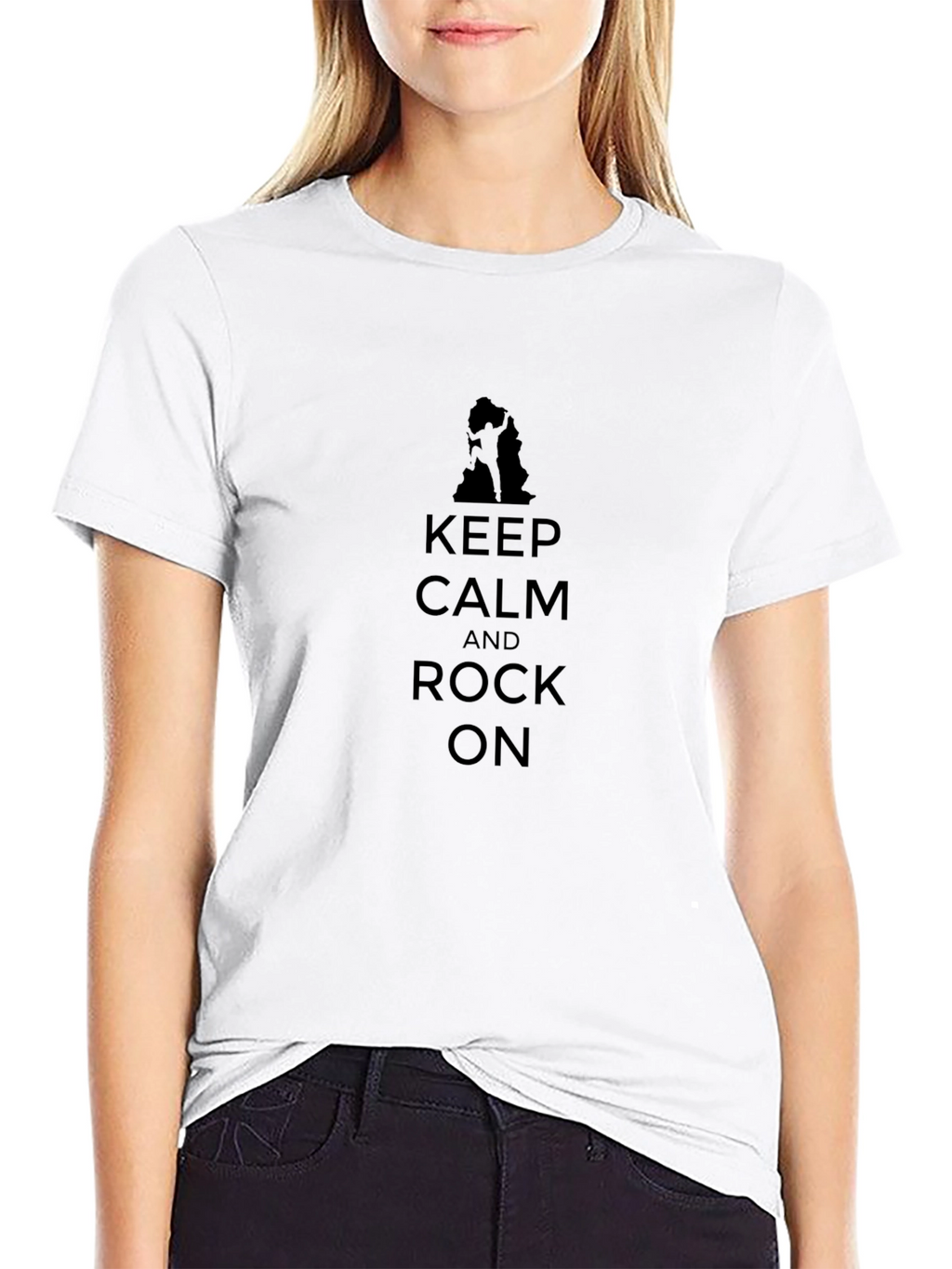 Keep Calm and Rock On T-Shirt - Black