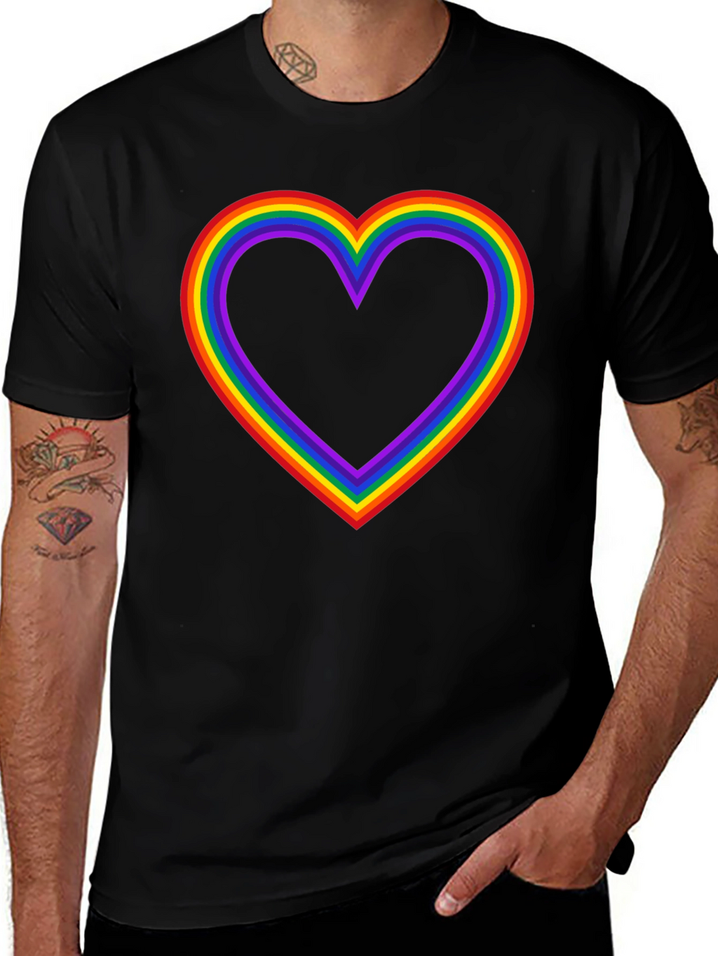 Rainbow Heart Pride T-Shirt