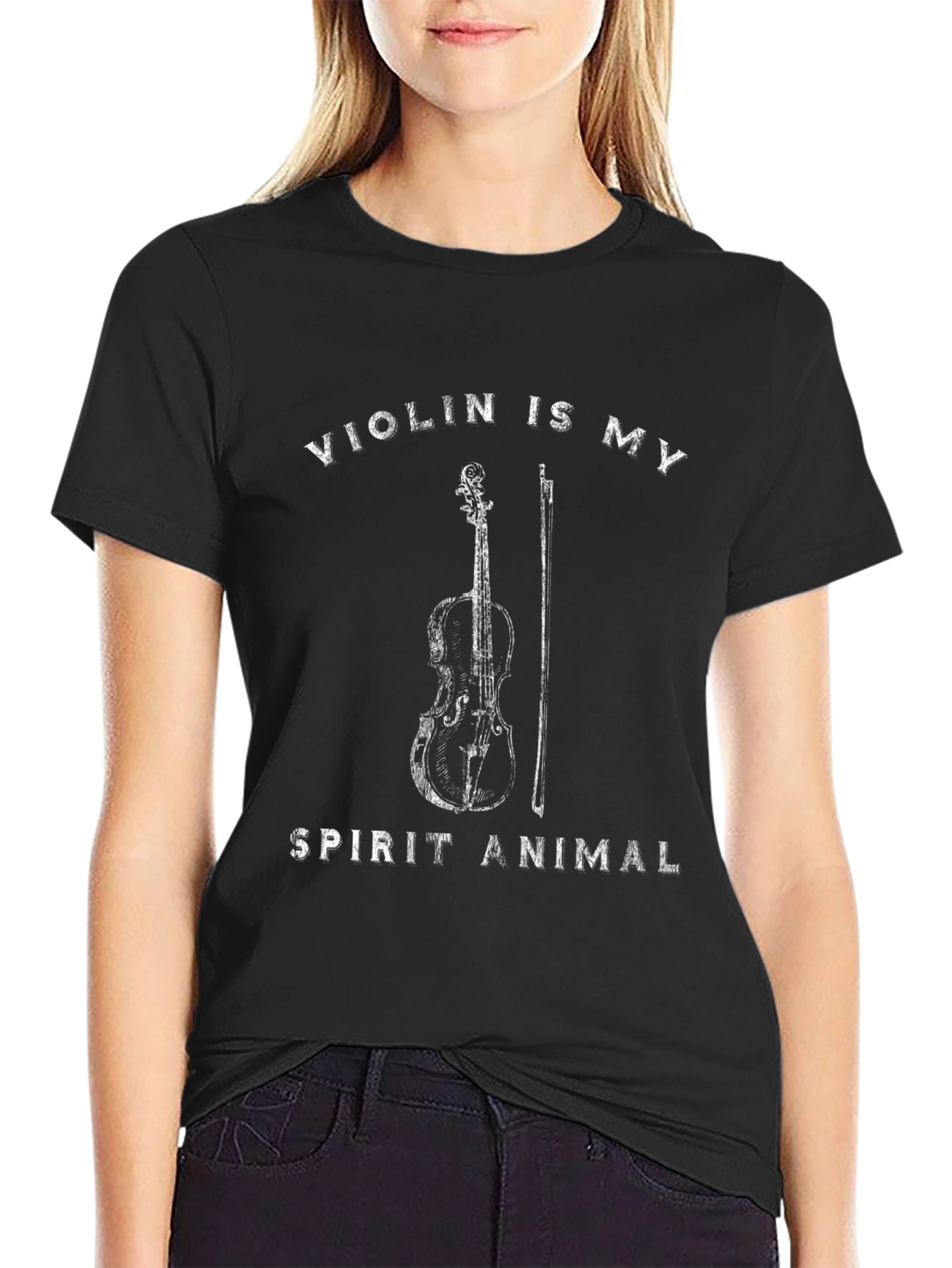 Violin Spirit Animal Graphic T-Shirt