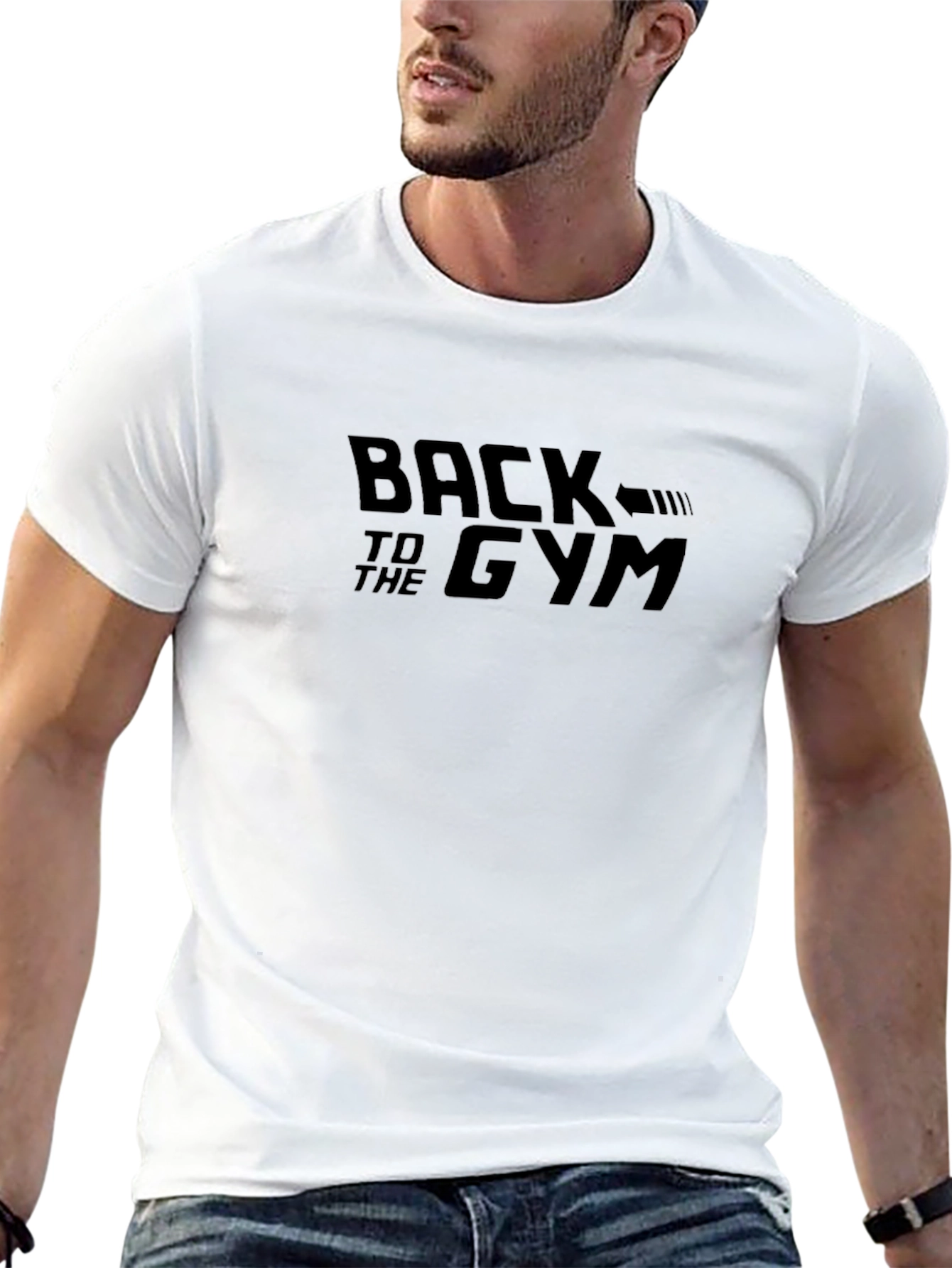 Back to the Gym Black Graphic Tee