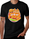 Fast Food Graphic Tee - Tasty Burger Pizza Hotdog!