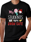 Snow Cute Students Teacher T-Shirt
