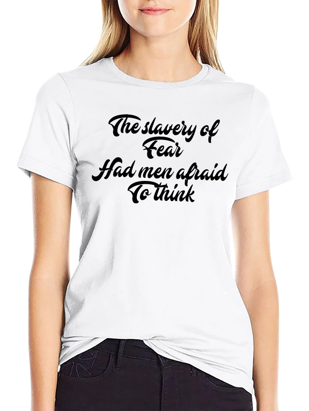 The Slavery of Fear Mens Black T-Shirt