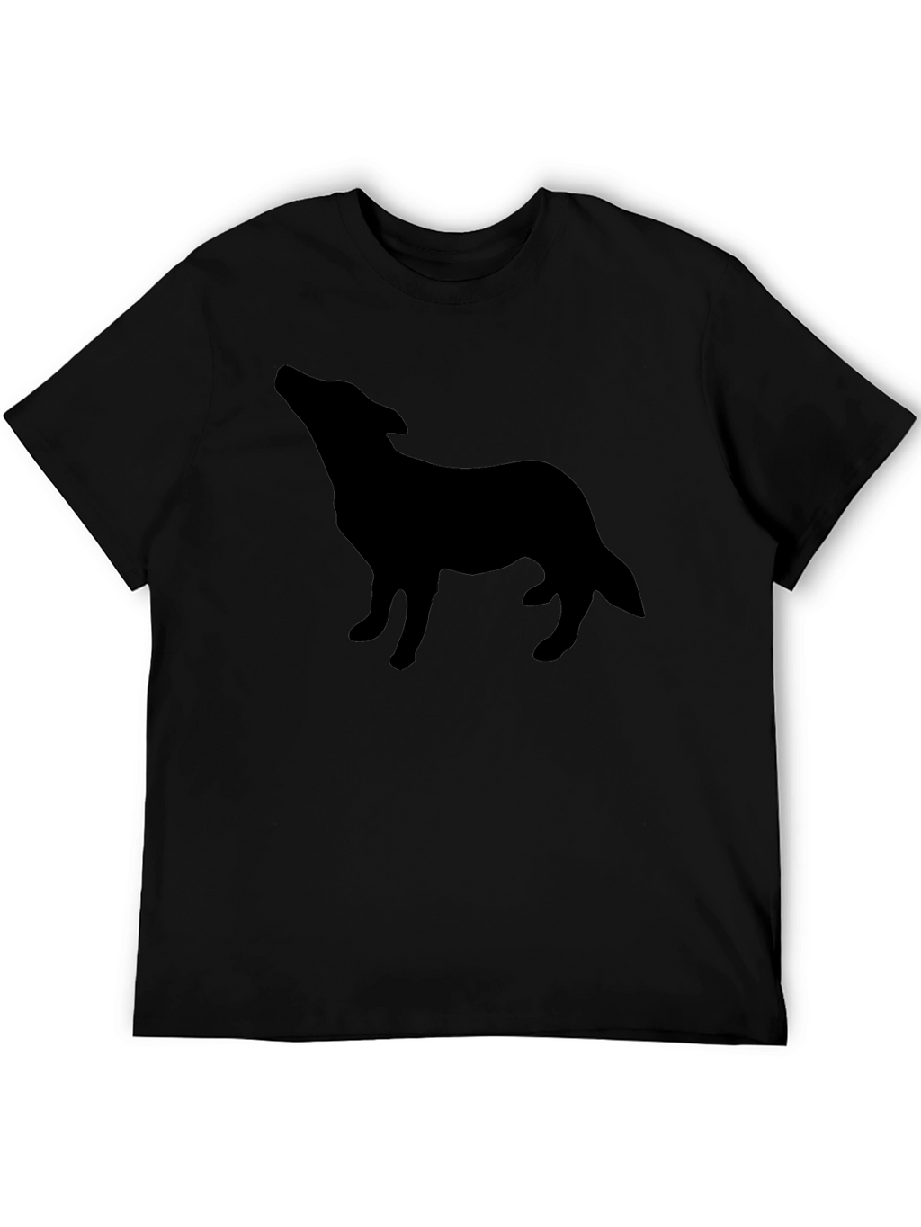 Black Dog Silhouette T-Shirt | Casual Graphic Tee