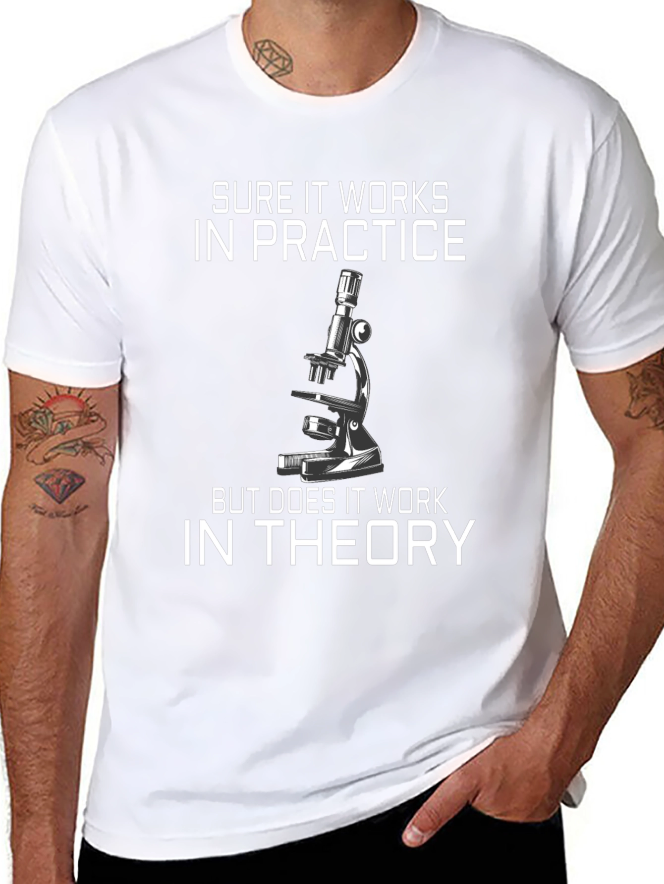 Sure It Works Microscope Graphic Tee