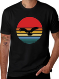 Retro Eagle Sunset Graphic Tee