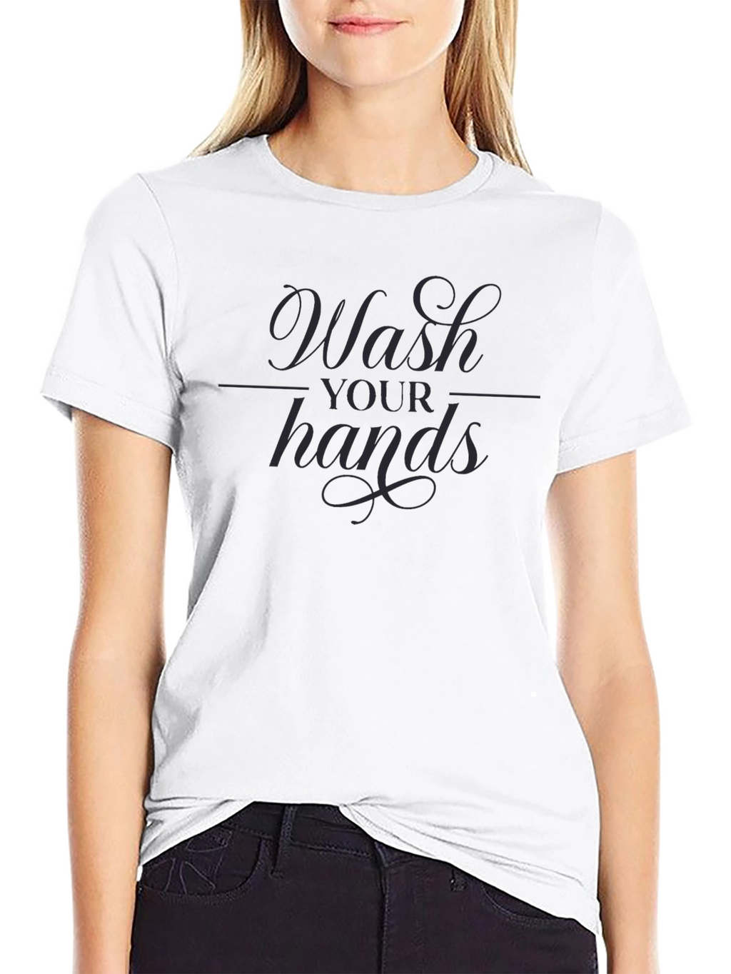 Wash Your Hands Graphic Tee - Stylish Hygiene Reminder