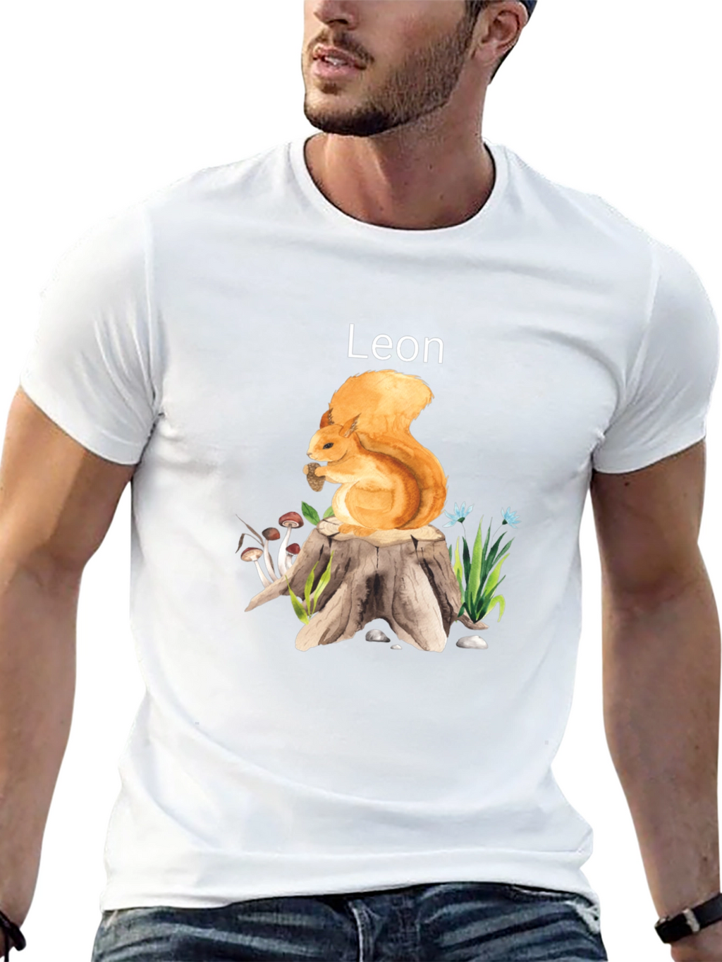 Squirrel Leon T-Shirt - Nature Lover Tee