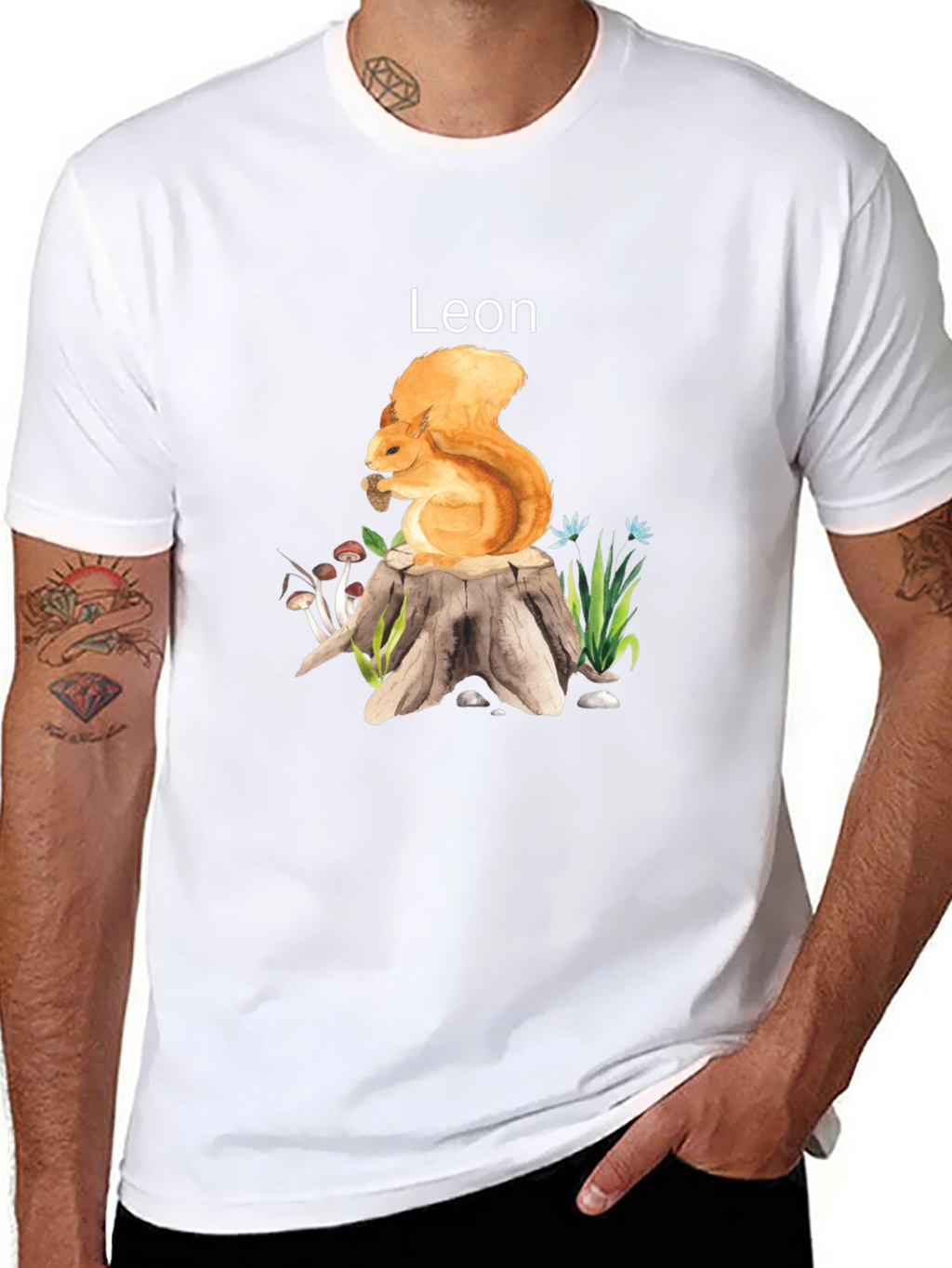 Squirrel Leon T-Shirt - Nature Lover Tee