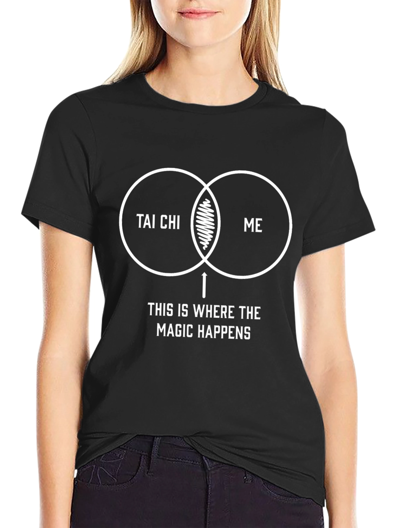 Tai Chi Magic Happens Venn Diagram T-Shirt